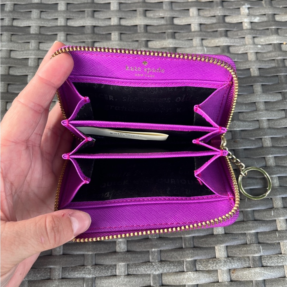 Kate Spade Hartley Cassidy Leather With Initial “A”  Small Wallet - Picture 8 of 11